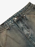 Vintage Mud-Dyed Distressed Barrel Jeans - Image 3