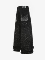 Retro Denim Full Rhinestone Design Baggy Jeans - Image 2