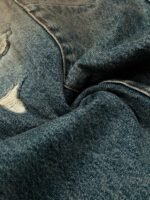 Vintage Mud-Dyed Distressed Barrel Jeans - Image 6