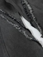 Retro Washed Distressed Deconstructed Patchwork Barrel Jeans - Image 11