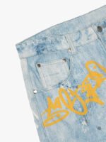 Retro Artistic Graffiti Angelic Prints Baggy Jeans - Image 10