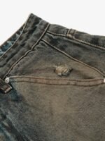 Vintage Mud-Dyed Distressed Barrel Jeans - Image 4