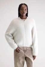 Asedi zip-up cardigan (252 / W / OYSTER) - Image 2