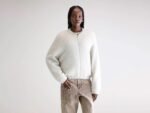 Asedi zip-up cardigan (252 / W / OYSTER)