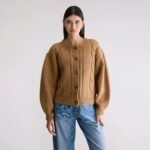 Dico chunky cardigan (252 / W / BISCUIT)