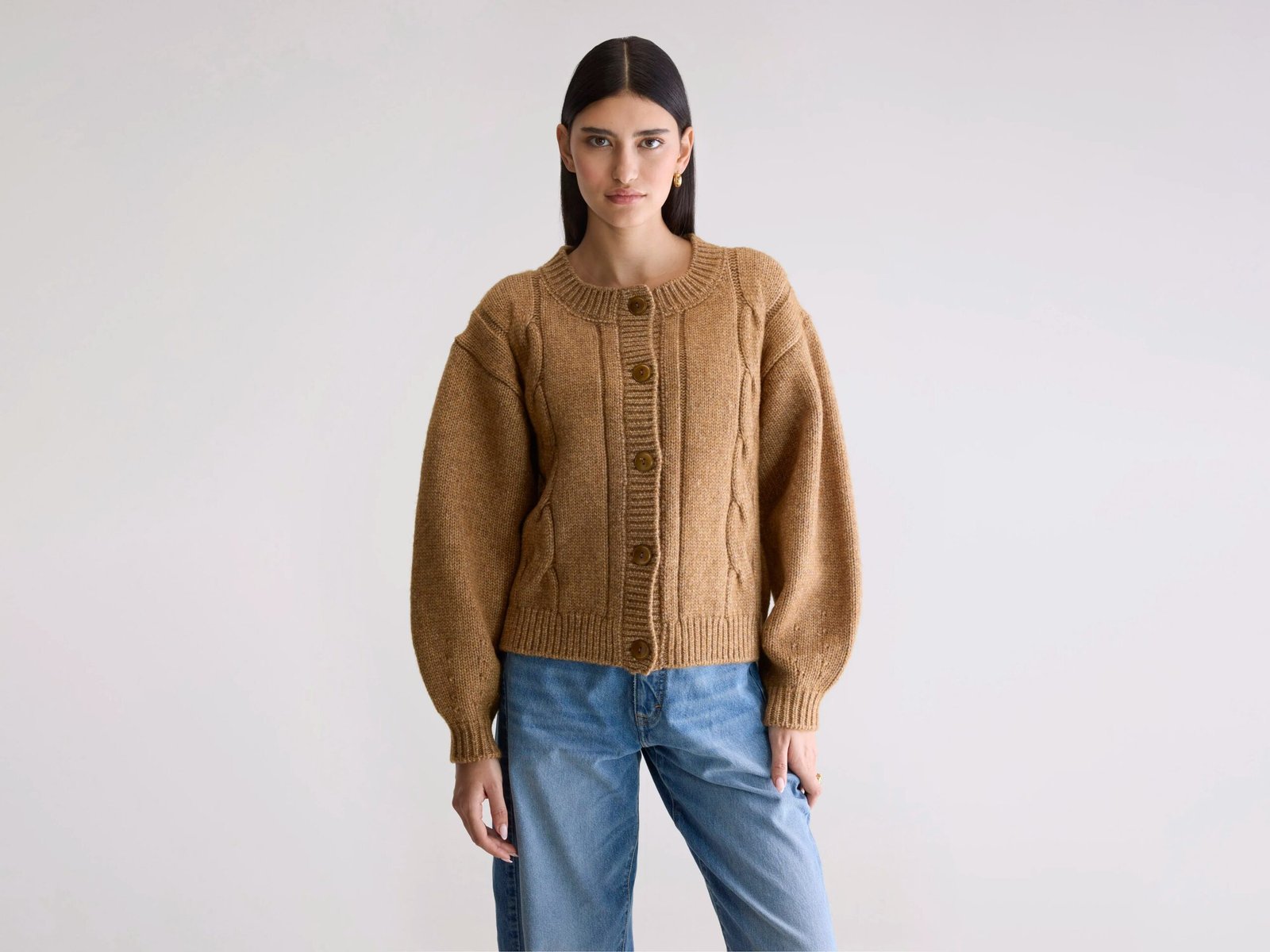 BW25291520K1672U-276_1.jpg Dico chunky cardigan (252 / W / BISCUIT) - Image 1