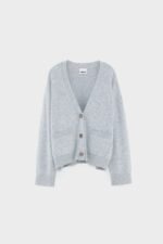Gakkin boxy cardigan (252 / W / LIGHT GREY) - Image 7