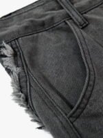 Retro Washed Distressed Deconstructed Patchwork Barrel Jeans - Image 10