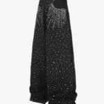 Retro Denim Full Rhinestone Design Baggy Jeans