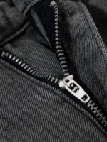 Retro Washed Distressed Deconstructed Patchwork Barrel Jeans - Image 9