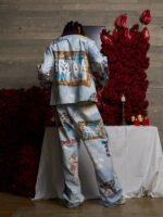 Retro Artistic Graffiti Angelic Prints Baggy Jeans - Image 7