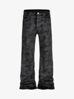 Retro Hand-Brushed Glitter Flare Jeans