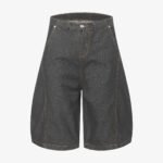 Deconstructed Split Contrast Stitching Scimitar Jorts