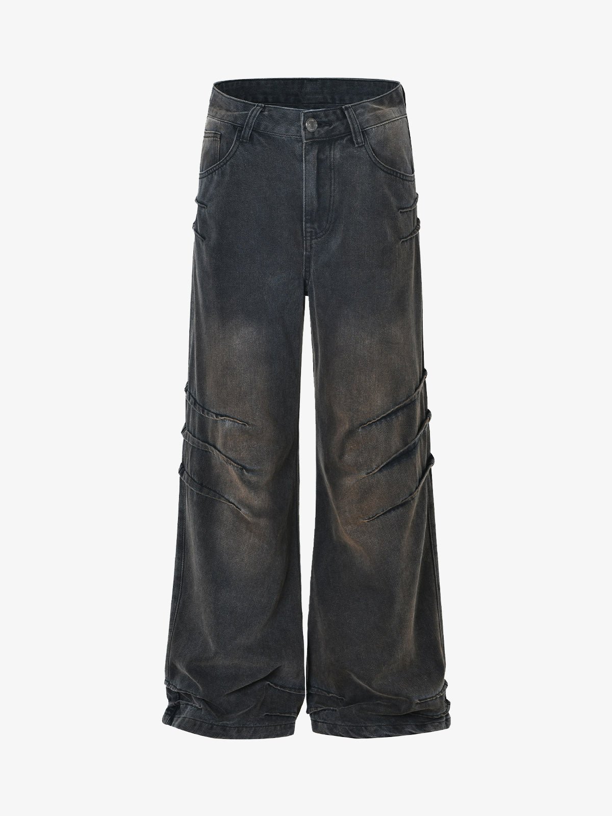 image1_fb1ac1ec-9a72-4eab-b6ac-777fc08c626f.jpg Washed Pleated Straight Jeans - 2263 - Image 1