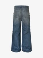 Washed Pleated Straight Jeans - 2263 - Image 8
