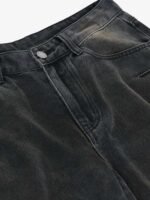 Washed Pleated Straight Jeans - 2263 - Image 3