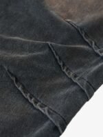 Washed Pleated Straight Jeans - 2263 - Image 5