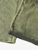 Washed Distressed Ripped Barrel Jeans - Image 8