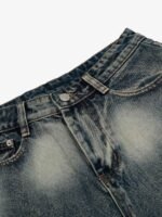 Retro Spray Monkey Washed Baggy Jorts - 2532 - Image 8